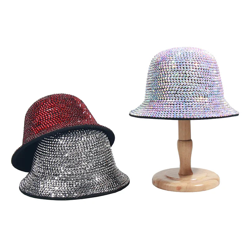 Sequins Bucket Hat showing all four color options
