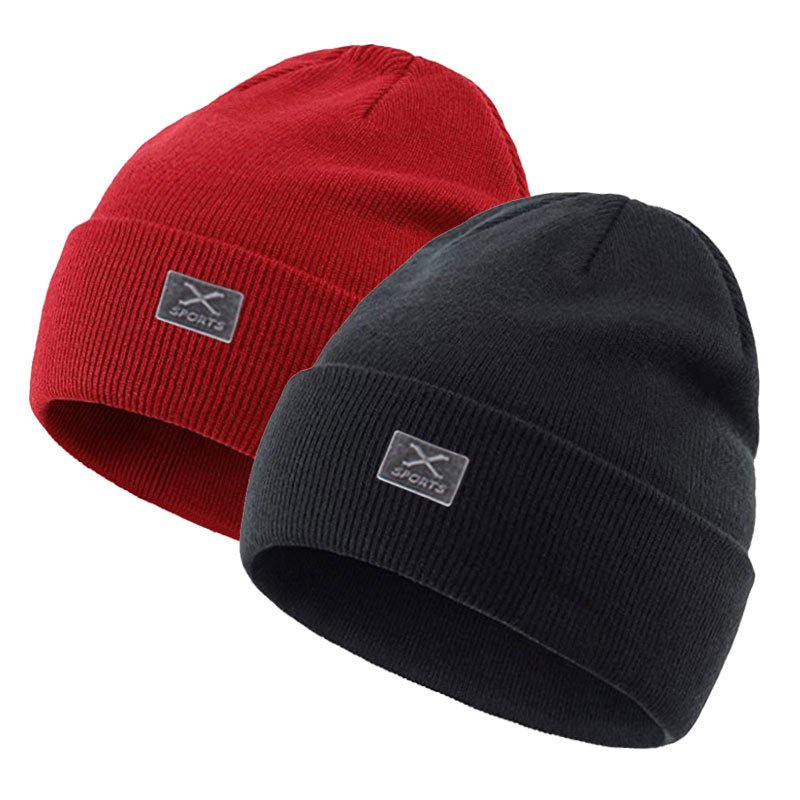 sport beanie showing black and red options