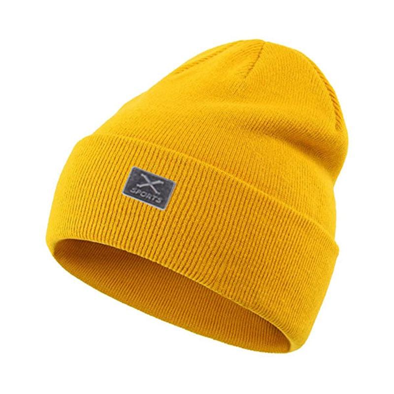 sport beanie in yellow