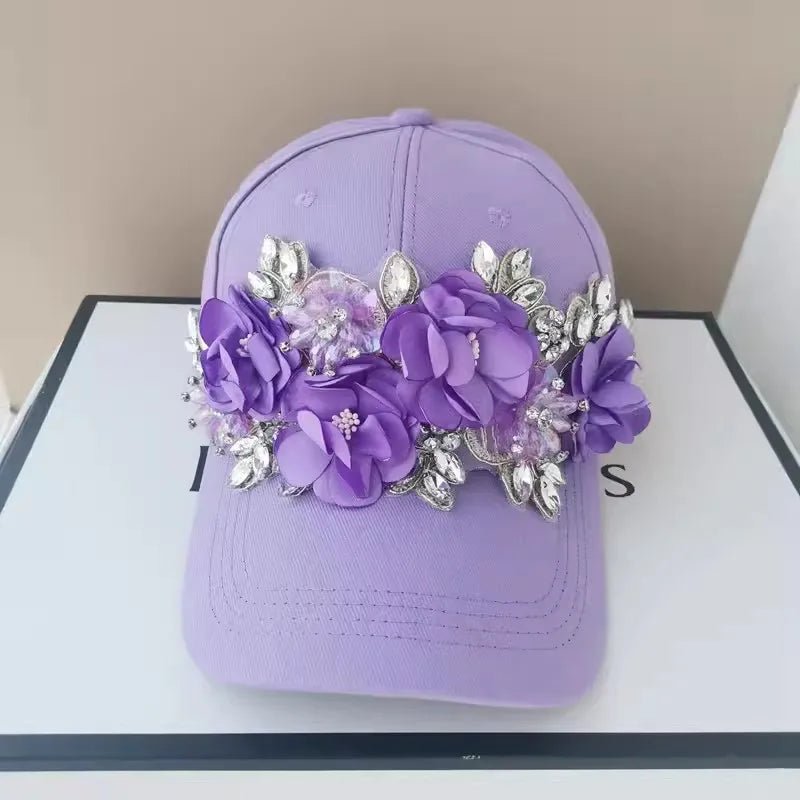 Flower Adorned Baseball Hat