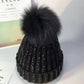 Sparkle Pom Pom Beanie