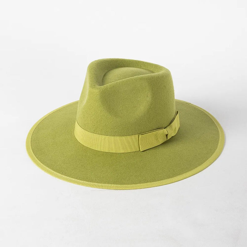 fedora sun hat in light green