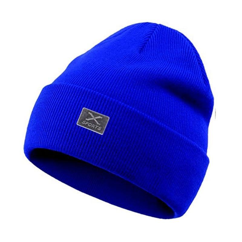 sport beanie in royal blue