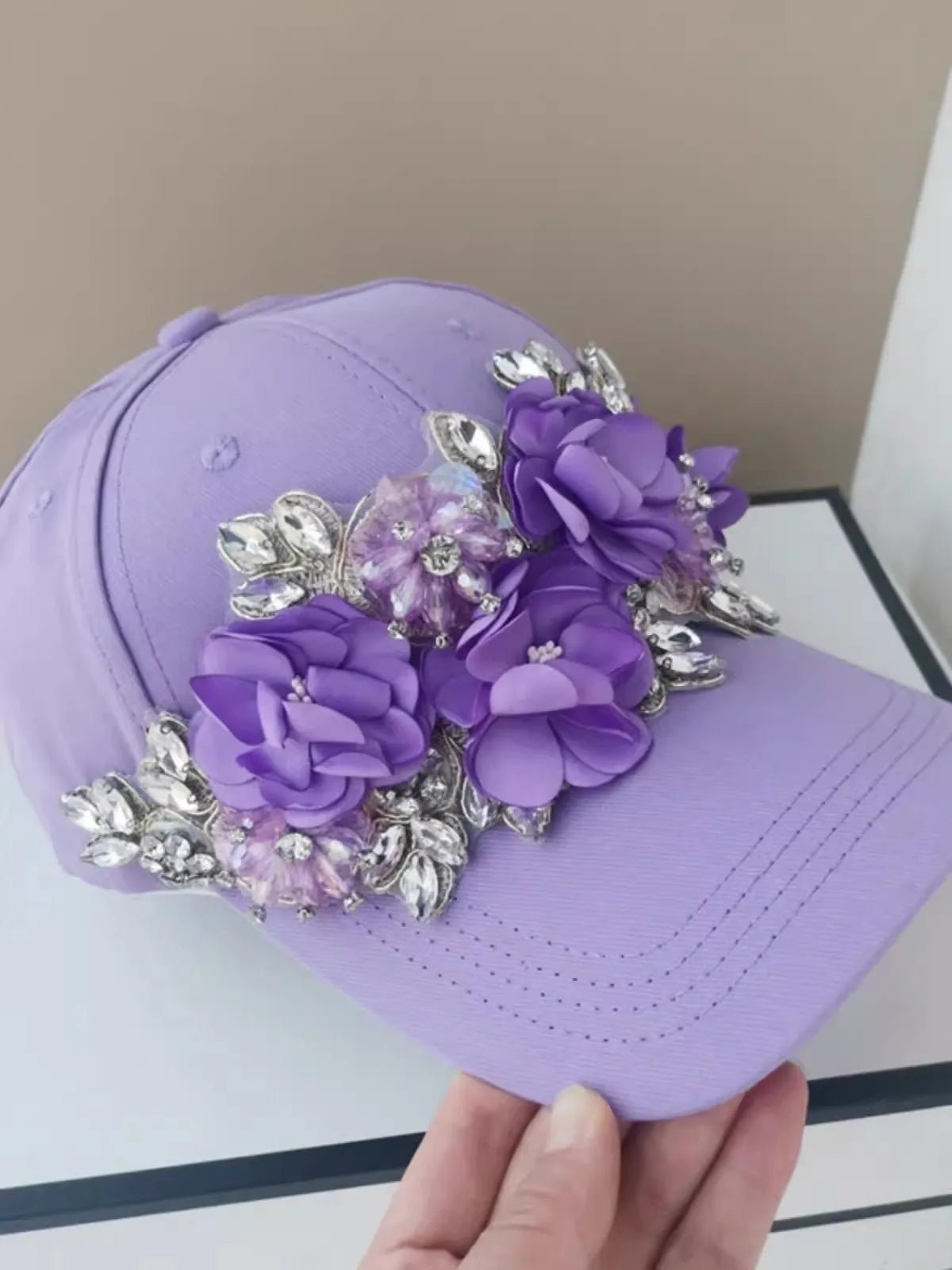 Flower Adorned Baseball Hat