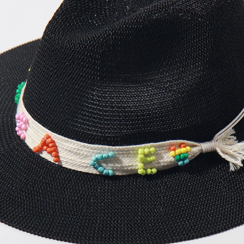 peace hat closeup of peace ribbon