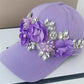 Flower Adorned Baseball Hat