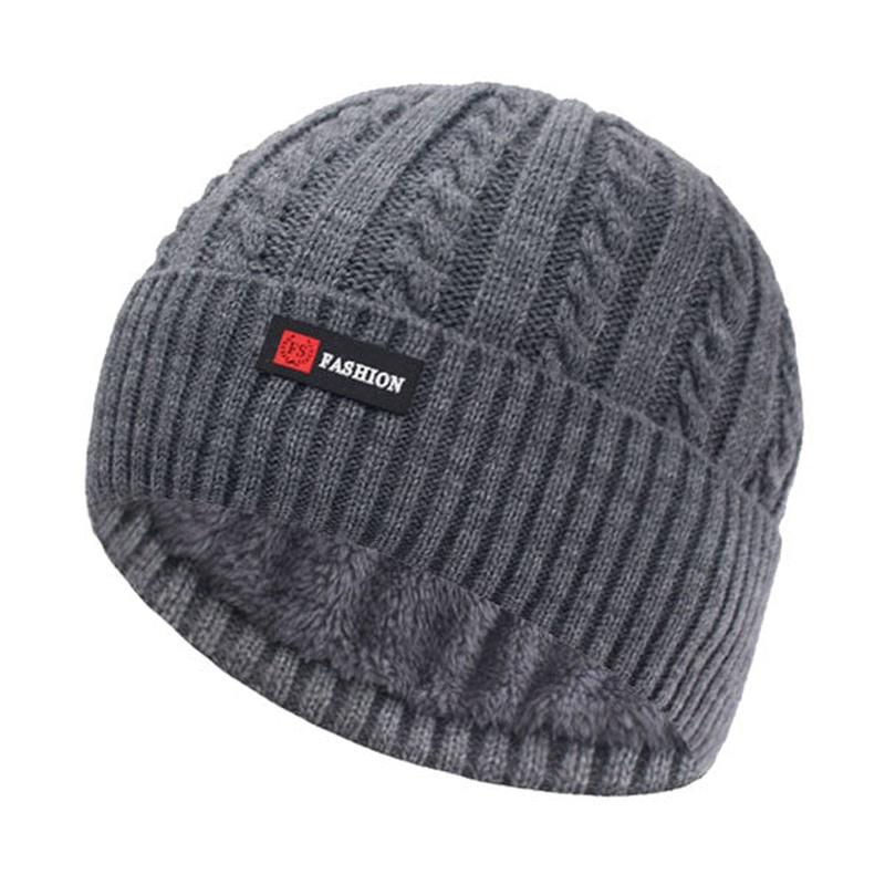 Thick Knit Warm Lined Beanie
