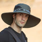 sunshade hat on model in army green